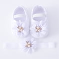 thumbnail image 2 of Coduop Baby Girl Princess Mary Jane Shoes Wedding Dress Flat Shoes with Free Headband, 2 of 6