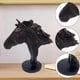 thumbnail image 5 of Estatua de cabeza de caballo, figura artística, regalo, obra de arte decorativa creativa, escultura animal Marrón 218x95x22cm, 5 of 6