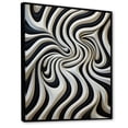 thumbnail image 2 of Designart "In Black and White Opt Art Exploration II" Abstract Floater Framed Canvas Print, 2 of 7