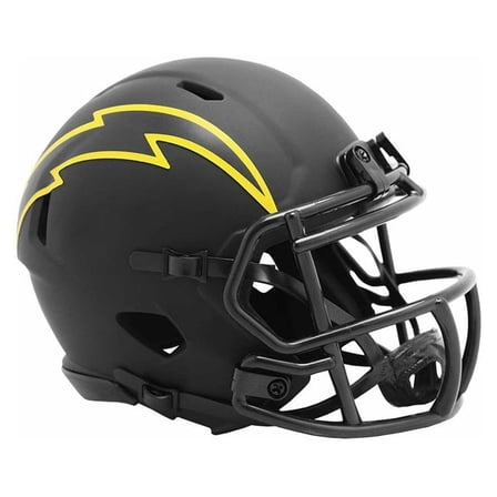 Radtke Sports chargers-ecl-mini Los Angeles Chargers Unsigned Eclipse Riddell Mini Helmet, Black