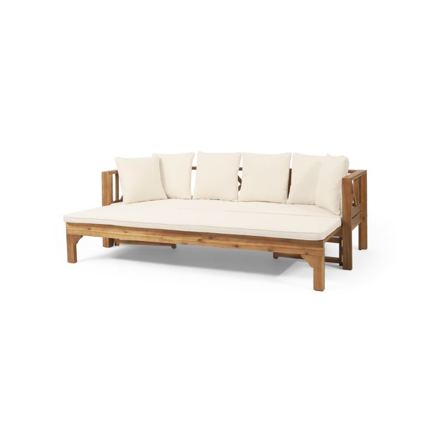 Christopher Knight Home Long Beach Outdoor Extendable Acacia Wood