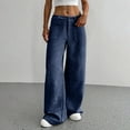 thumbnail image 3 of Women's Corduroy Wide Leg Pants Stretchy Waist Button Casual Loose Fit Pocket Design, 3 of 9