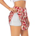 thumbnail image 3 of Lsque Cute Strawberry Printed Women's Running Shorts with Liner Pockets,Elastic Quick Dry Workout Athletic Gym Yoga Shorts,Womens High Waist Shorts-XX-Large, 3 of 9