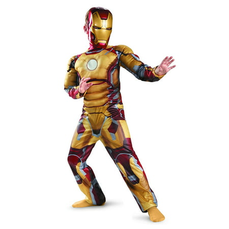Marvel Iron Man 3 Mark 42 Boys Halloween Muscle Costume Small