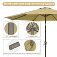 thumbnail image 4 of Yescom 9FT UV50+ OLEFIN Outdoor Patio Umbrella with Base Crank Tilt Fade Resistant for Garden Beach Pool Deck Market Porch Backyard Cafe,Tan, 4 of 9