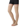 thumbnail image 1 of Dosaele Bas de Compression Cuisse Haute pour Unisexe Bout Ouvert 20-30mmhg Beige G, 1 of 7