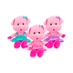 thumbnail image 1 of Peluche Puerquitas Bailarinas Paquete 3 Pz Importadora La Merced Tela Suave Relleno Ligero, 1 of 5