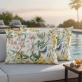 thumbnail image 2 of Outdoor Pillow Cover Spring Flowers Leaves Set of 2 Waterproof Throw Pillowcases Vintage Floral Plant Decorative Patio Furniture Pillows for Couch Garden Indoor & Outdoor Use, 2 of 9