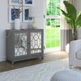 thumbnail image 5 of Twin Star Home Accent Cabinet with USB Charging Ports and Mirrored Doors, 5 of 8
