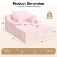 thumbnail image 3 of MOONMISS 68" Oversize Chaise Lounge Chair Indoor,Comfy Non-assembly Sofa Couches With 3 Pillows,Pink, 3 of 7