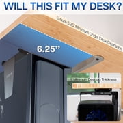VIVO Black Under-Desk and Wall PC Mount, Computer Case Holder with 135 Swivel