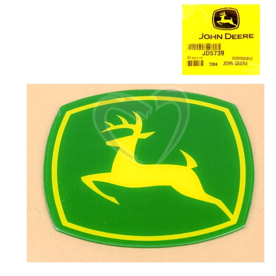 Two Nice John Deere Logo Decals 3/4 x 6 inch Stickers 