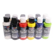 Createx Wicked Colors Airbrush Color - Opaque Colors, Set of 12, 2 oz, Bottles