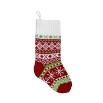 Knitted Christmas Stocking Gift Bag Christmas Decoration Hanging Decoration Candy Socks for Holiday Gifting