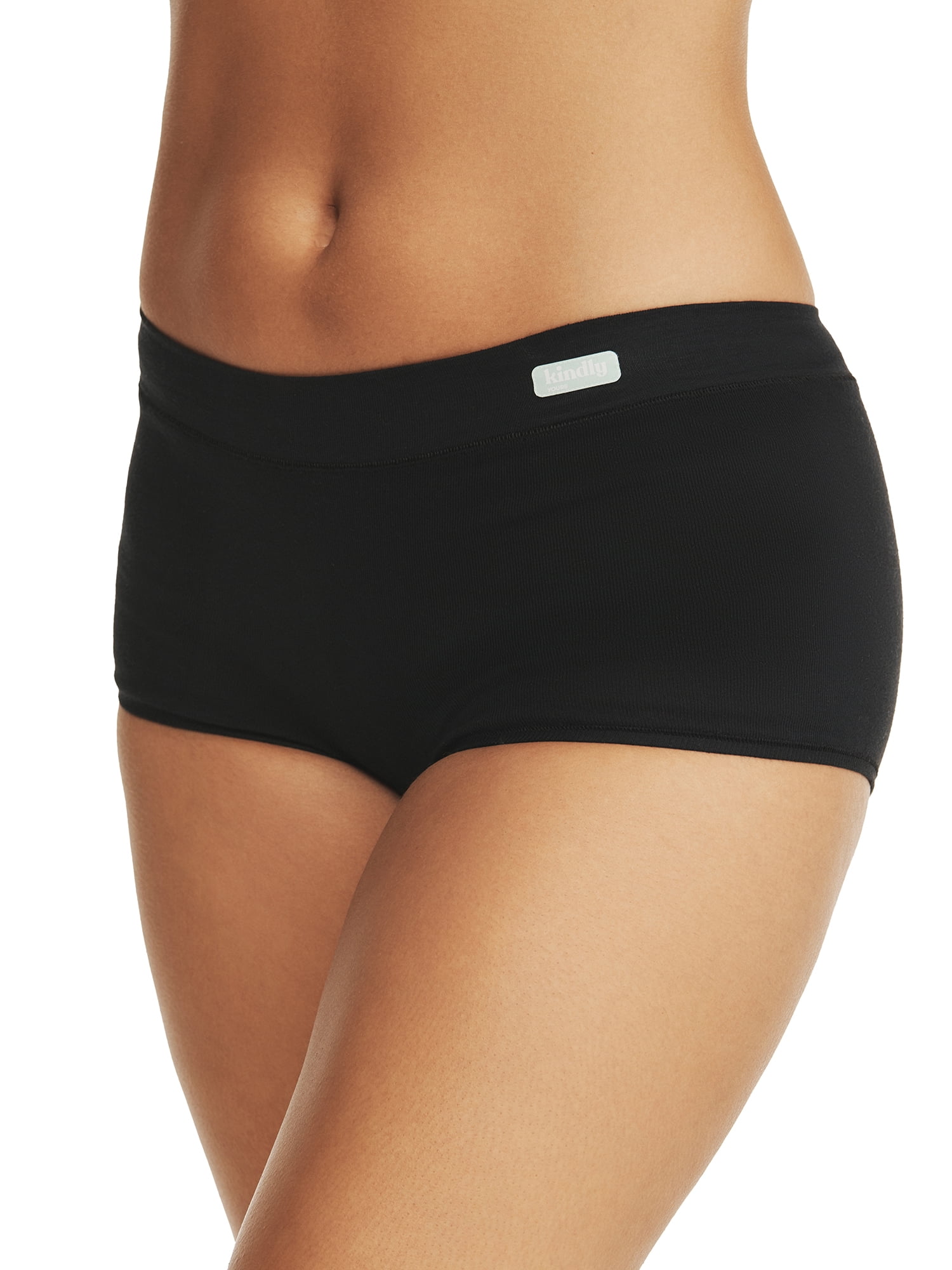 Kindly Yours Women’s Natural Comfort Cotton Modal Boyshort Underwear, 3-Pack, Sizes XS-XXXL