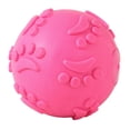 thumbnail image 1 of Pelota de juguete para perros resistente a mordeduras y chirriante, juguete masticable para entrenamiento de mascotas. Rosa roja, 1 of 9