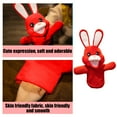 thumbnail image 4 of Cute Little Bunny Plush Puppet Toy with Movable Mouth Ventriloquist Hand Doll Kindergarten Performance Prop, 4 of 6