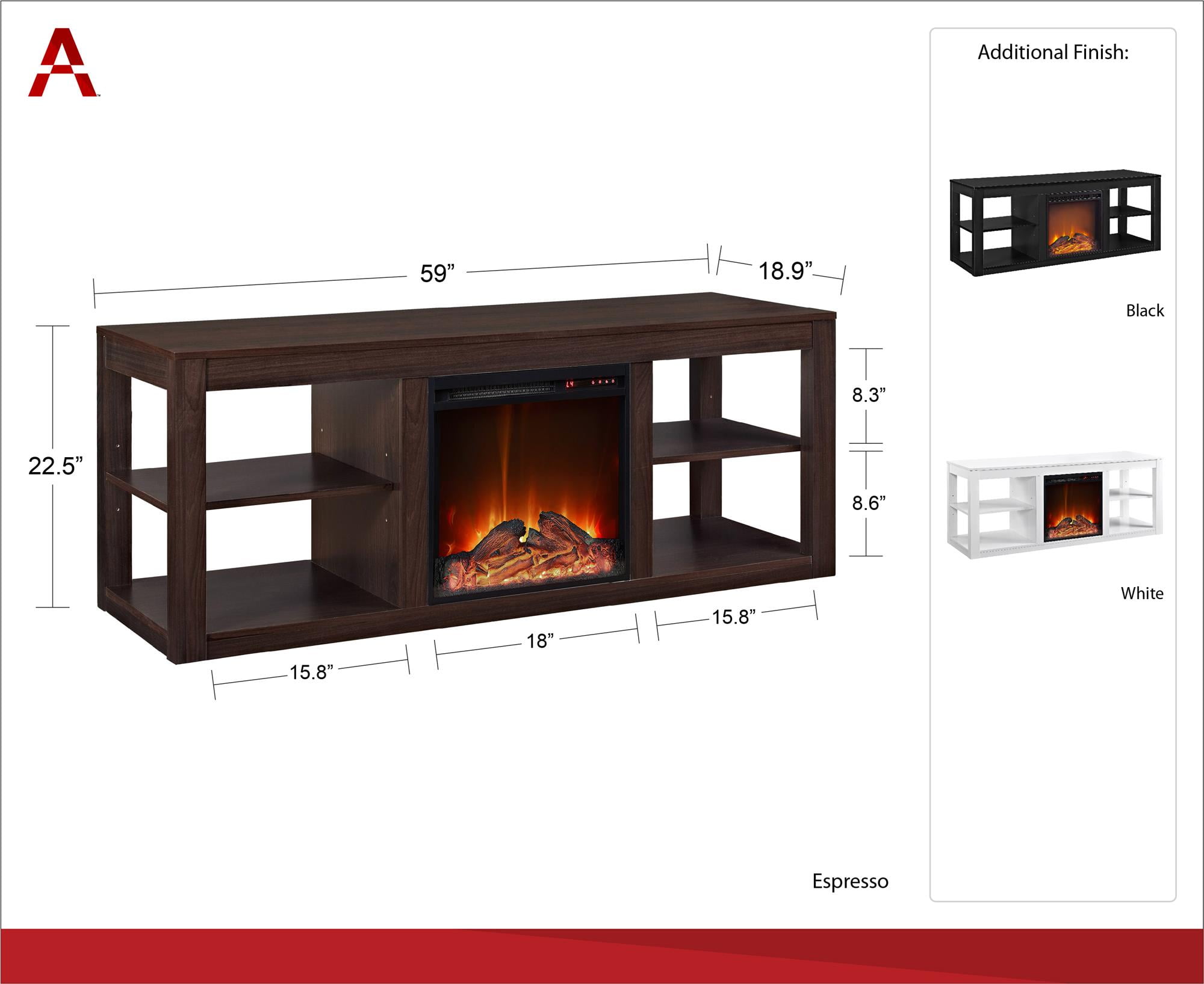 Ameriwood home parsons fireplace online