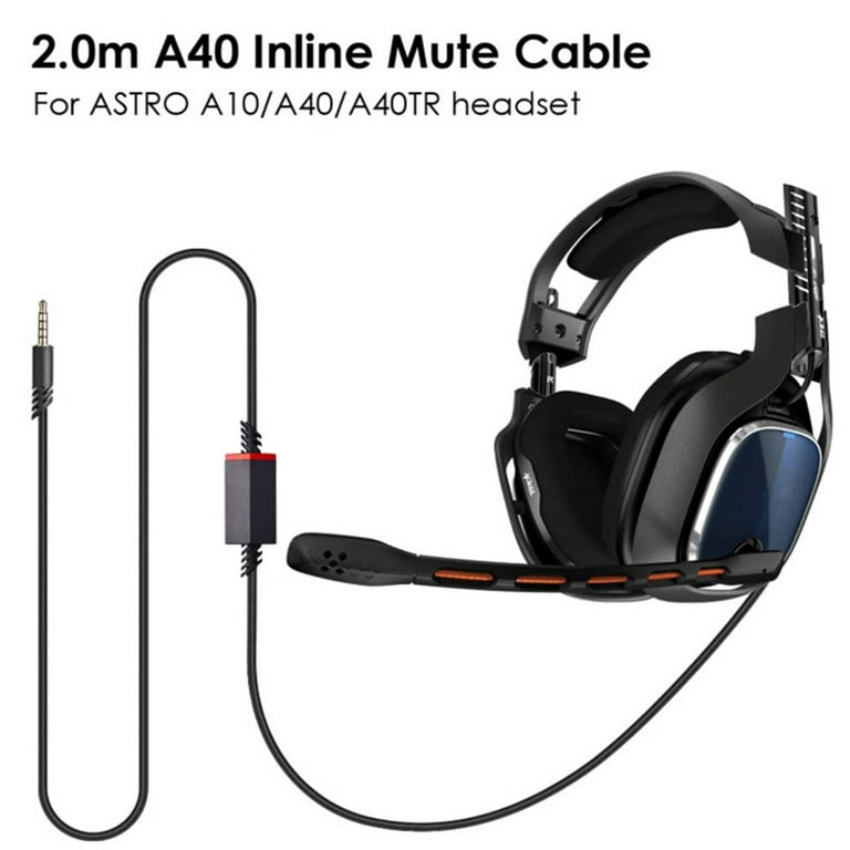 Replacement A40 Cord Compatible with Astro A40 Headset A40 Inline Mute Audio Cable for Astro A10 A40 Xbox Gaming Headset Compatible with PS5 PS4 Controller 6.5 Feet Black Walmart