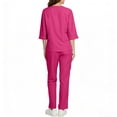 thumbnail image 5 of Minjewel Women's Short Sleeve Round Neck Scrubs for Women Set with Pockets, Breathable Scrub Set for Nurses, Caregivers & Medical Professionals,Hot Pink S, 5 of 7