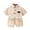 Khaki, variant on CONYUMN 2 Piece Outfits Boys Short Sleeve Button Shirt Two Piece Set Kids Lapel Pocket Work Shirt and Shorts Set Clothes for Kids (Khaki,80)