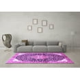 thumbnail image 3 of Ahgly Company Indoor Rectangle Medallion Purple Traditional Area Rugs, 2' x 5', 3 of 4