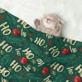thumbnail image 2 of Yiaed Green Background With Ho Print Dog Blankets-Cat Blanket Washable for Couch Protection,Puppy Blanket, Soft Plush Reversible Throw Furniture Protector-Large, 2 of 8