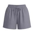thumbnail image 4 of Women's Elastic Waist Drawstring Casual Straight Leg Shorts, Loose Summer Beach Shorts L, 4 of 7