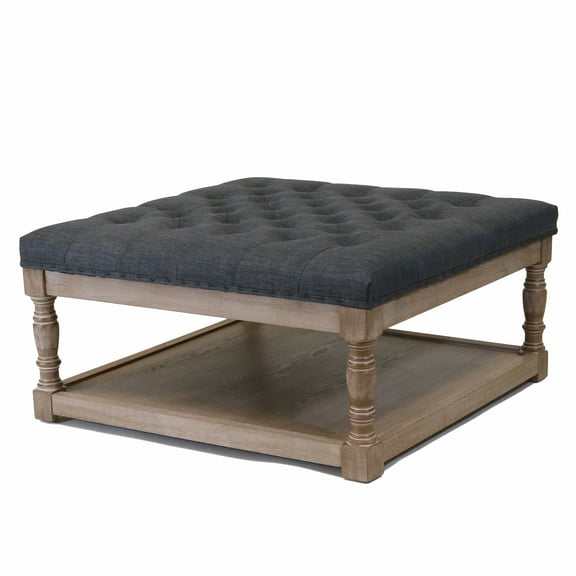 Cairona Tufted Textile 34-inch Shelved Ottoman (Optional Colors)