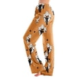 thumbnail image 2 of LTTVQM Unisex Halloween Pajama Pants Pumpkin Ghost Spider Print Elastic Waist Baggy Straight Leg Loungewear Soft Sleep Bottoms Trousers, 2 of 10