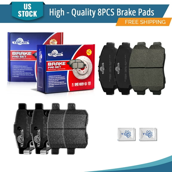 YXPCARS 8PCS Front & Rear Ceramic Brake Pads(D1506 D1451) for Honda Accord 2008-2012 EX,EX-L Acura TSX 2009-2014 All Models
