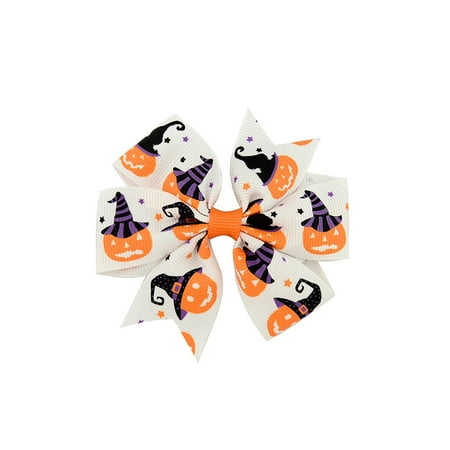 

Tuscom baby headbands Hairpin Kids Pumpkin Print Girls Cute Bow Hair Accessories