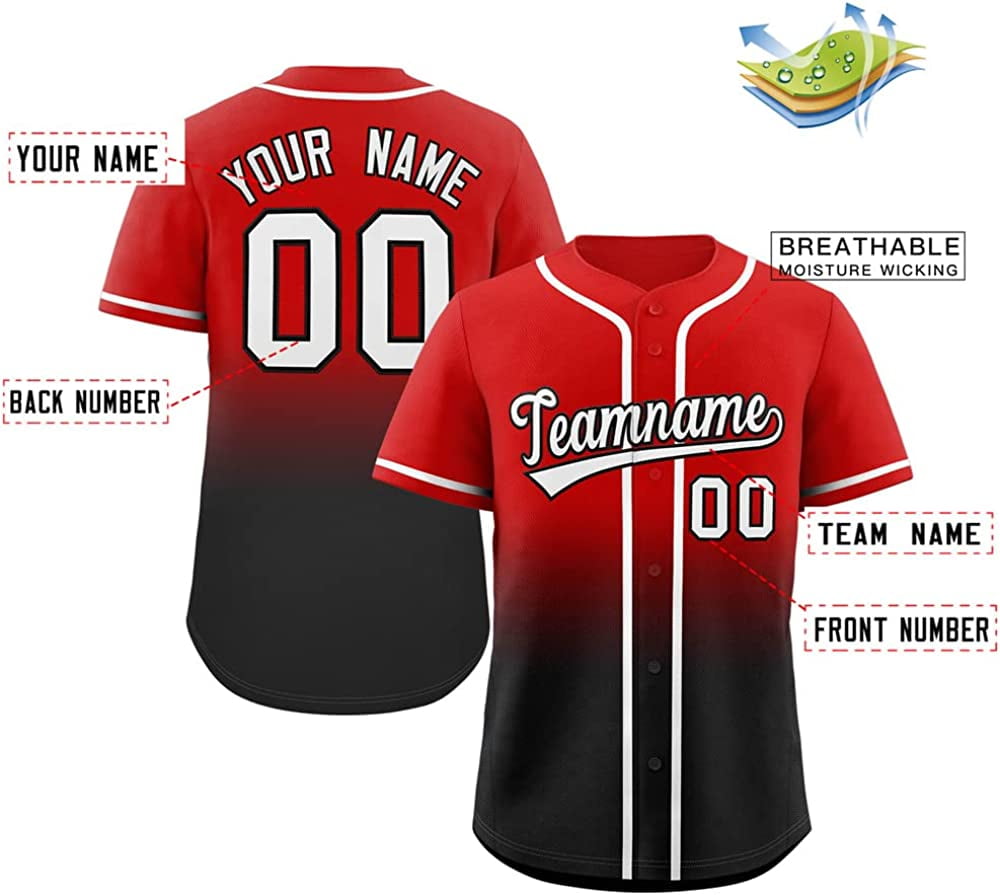  Custom Baseball Jersey Baseball Jersey Hip Hop Personalized  Name Number for Men Women Youth BSBJ01 : Clothing, Shoes & Jewelry