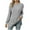 Gray, variant on yoeyez Puff Long Sleeve Shirts for Women Square Neck Casual Lightweight Tops Buttons Loose Fit Knitted Stripe Pullover Tunic Top Black S