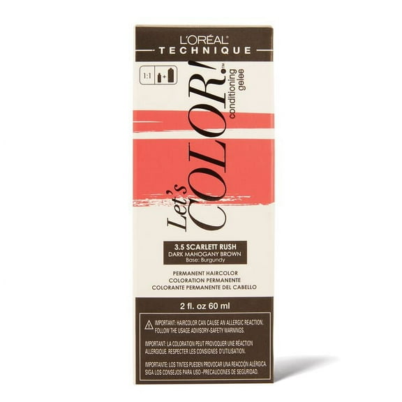 L'Oreal Let's Color! Permanent Haircolor (2 oz) - 3.5 Scarlett Rush