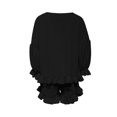 thumbnail image 5 of DHFJKG 2 Piece Outfits For Women Summer Shorts Set Ruffle Long Sleeve Loose Fit Solid Color T Shirt And Shorts Matching Sets Versatile Outfit, 5 of 5