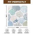 thumbnail image 7 of nqOlkjepod Coastal Chair Covers Set of 8, Decorative Chair Back Cover, Summer Beach Nautical Coral Starfish Dining Room Chair Slipcovers Removable Chair Protectors Covers for Party Banquet, 7 of 7