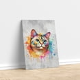 thumbnail image 3 of Watercolor Drip Manx Pop Art Colorful Portrait Artwork Vertical Matte Canvas Poster Cat Lover Kitten Owner Gifts Wall Art Home Decor - 01009, 3 of 5