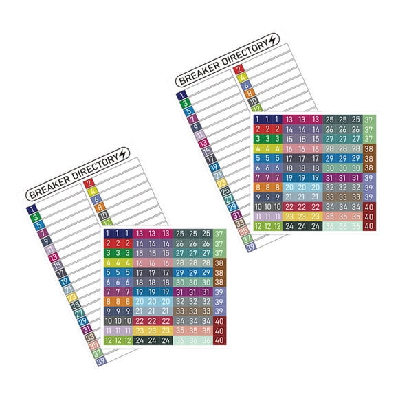 KAKOWELY Self Adhesive Breaker Panel Labels Numbered for Electric Circuit Identification