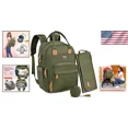 thumbnail image 3 of Large Capacity Green Baby Backpack with Multi-functional Pockets for Moms & Dads, 3 of 5