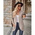 thumbnail image 3 of jinghuiyue Womens Cardigan Sweater Long Sleeve Open Front Knit Cardigans Coat Fashion Lightweight Soft Outerwear with Pockets M, 3 of 7