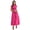 Hot Pink, variant on Women's Cutout Mock Neck Sleeveless Ruched Dress with Sheer Panels 95% polyester 5% spandex for a Flattering Fit