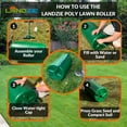 thumbnail image 5 of LANDZIE 24 Inch Poly Lawn Roller - 22.5 Gallon Water Filled Sod and Yard Roller for Effective Grass Seed-to-Soil Germination - Lawn Striping Kit and Leveling Tool for Lawn and Garden Professionals, 5 of 10