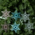 thumbnail image 3 of 18 Pcs Christmas Tree Crystal Ornaments, Hanging Acrylic Snowflakes Pendant, Clear Hanging Acrylic Snowflake Ornaments for Christmas Tree Winter Wonderland Party Decorations, 3 of 6
