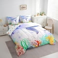 thumbnail image 3 of Feelyou Dreamy Mermaid Princess Twin Bedding Sets 7-Piece, Kawaii Marine Coral Bedding Comforter Set, Teens Kids Girls Women Reversible Sheet Sets, Luxury Bedroom Decor, 3 of 7