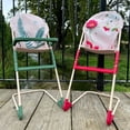 thumbnail image 6 of Roma Prams RHS Dolls Highchair – Flora, Doll Highchair Toy, Feeding & Role‑Play Accessory, RHS Botanical Theme, Kids 3+, Cream & Berry Red, 6 of 12