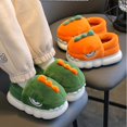 thumbnail image 3 of Otqutp Cute Dinosaur Slippers for Boys Girls Kids Fuzzy House Shoes with Soft Anti-Slip Sole Boys Girls Cotton Cozy Slipper, 3 of 8