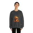 thumbnail image 3 of Pumpkin Skull Dot Day Unisex Heavy Blend™ Crewneck Sweatshirt, 3 of 7