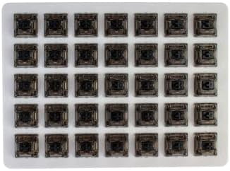 Gateron Ink V2 Silent Black Keyboard Switches, 5-Pin Linear RGB Smoky POM Switches for MX Mechanical Gaming Keyboards (35PCS)