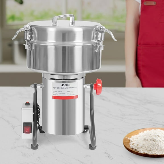 4500g Commercial Grain Mill Grinder Grind Dry Electric Grain Mill Grinder for Peanuts Sesame Walnuts Red Beans Soybeans